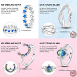 925 Silver Heart Ring Light Charm Jewelry Gift