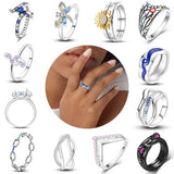 925 Silver Heart Ring Light Charm Jewelry Gift