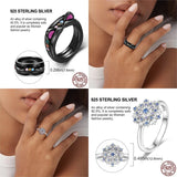 925 Silver Heart Ring Light Charm Jewelry Gift