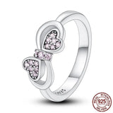 925 Silver Heart Ring Light Charm Jewelry Gift