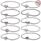 925 Silver Bucket Buckle Bracelet for Charm Beaded DIY Jewelry