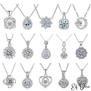 925 Silver Water Drop Zircon Necklace