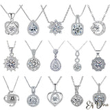 925 Silver Water Drop Zircon Necklace