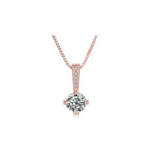 925 Silver Water Drop Zircon Necklace