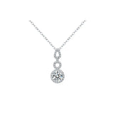 925 Silver Water Drop Zircon Necklace