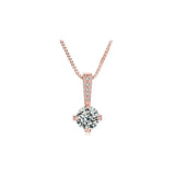 925 Silver Water Drop Zircon Necklace
