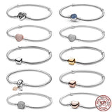 925 Silver Couple Clasp Bracelet for DIY Charm Beads