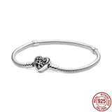 925 Silver Couple Clasp Bracelet for DIY Charm Beads