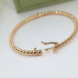 925 Silver Round Bead Bracelet for Women's Banquet Jewelry