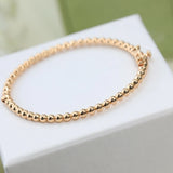 925 Silver Round Bead Bracelet for Women's Banquet Jewelry