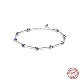 925 Sterling Silver Zircon Charm Bracelet DIY Jewelry