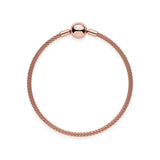 925 Silver Rose Woven Clasp Bracelet for Charms DIY Jewelry