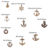 DIY Jewelry Findings Vintage Anchor Rudder Charms for Bracelet Necklace Pendant