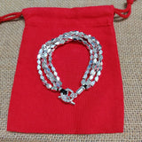 Creative Electroplating Silver S925 Four Row Bracelet Jewelry