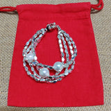 Stylish S925 Four Row Pearl Bracelet Jewelry