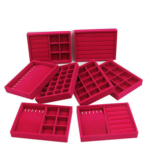Velvet Jewelry Packaging Display Storage Trays
