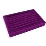 Jewelry Display Velvet Slots Earrings Rings Tray Organizer Holder Case Box