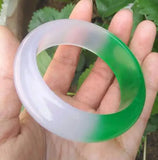 Hand-Carved Green Jade Bracelet Charm Women Men Accessories