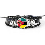 Norway Pakistan Paraguay Flag Leather Bracelets