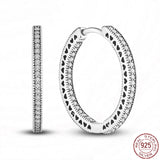 S925 Sterling Silver Heart Shaped Earrings