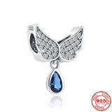 Silver 925 4 Leaf Clover Flower Dog Paw Star Butterfly Bead Bracelet DIY