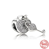 Silver 925 4 Leaf Clover Flower Dog Paw Star Butterfly Bead Bracelet DIY