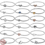 925 Sterling Silver Bucket Buckle Bracelet for DIY Women's Jewelry