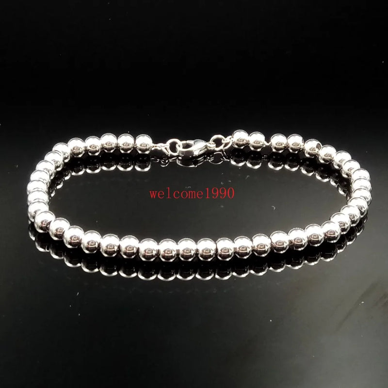 Stainless Steel Ball Chain Link Bracelet Bangle 6mm/8mm