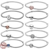 925 Silver Bucket Buckle Bracelet for Women DIY Jewelry