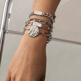Punk Metal Hollow Claw Chain Bracelet Set for Women