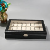 PU Leather Watch Display Box Storage Organizer Jewelry Holder Case