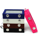 24 Grids Ring Box Jewelry Earrings Necklaces Makeup Case Organizer
