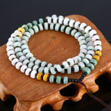 Jadeite Bead Pendant Lanyard Chain Necklace Men Women Luck