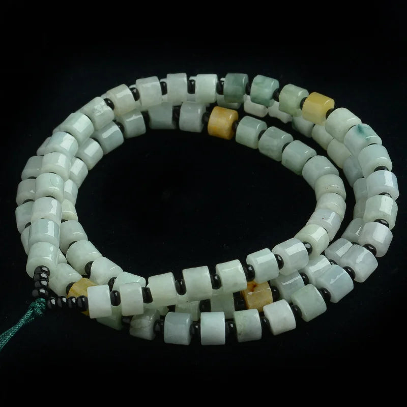 Jadeite Bead Pendant Lanyard Chain Necklace Men Women Luck