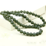 Hand-carved Hetian Cyan Jade Pendant Necklace for Luck