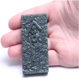 Natural Hetian Cyan Jade Necklace Pendant for Luck