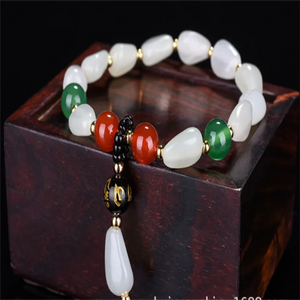 Hetian Jade Bracelet Hand Carved Luck Amulet