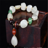 Hetian Jade Bracelet Hand Carved Luck Amulet
