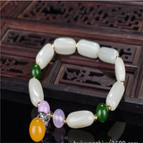 Hetian Jade Bracelet Hand Carved Luck Amulet