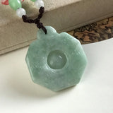 Hand-Carved Jade Emerald Gossip Ward Off Evil Necklace Pendant