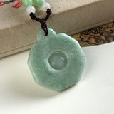 Hand-Carved Jade Emerald Gossip Ward Off Evil Necklace Pendant