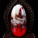 Natural Chicken Blood Jade Stone Pendant Necklace Men Women Luck Amulet