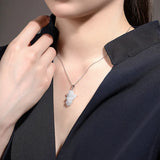 Hand-carved Jade Angel Baby Necklace Pendant Men Women Luck Amulet