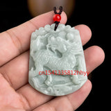 Hand-Carved Jade Fortune Qilin Necklace Pendant Men Women