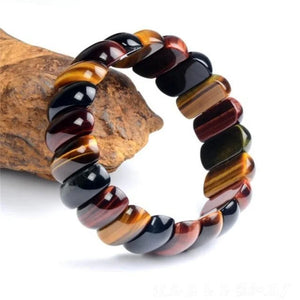 Natural Tiger Eye Stone Bracelet Men Women Luck