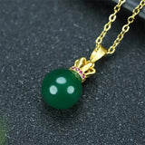 Hand-Carved Copper Plated 24K Luck Necklace Pendant