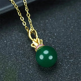 Hand-Carved Copper Plated 24K Luck Necklace Pendant