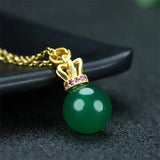 Hand-Carved Copper Plated 24K Luck Necklace Pendant