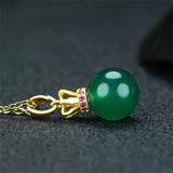 Hand-Carved Copper Plated 24K Luck Necklace Pendant