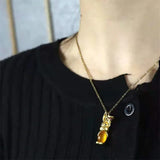 24k Copper Plated Zodiac Rabbit Necklace Pendant